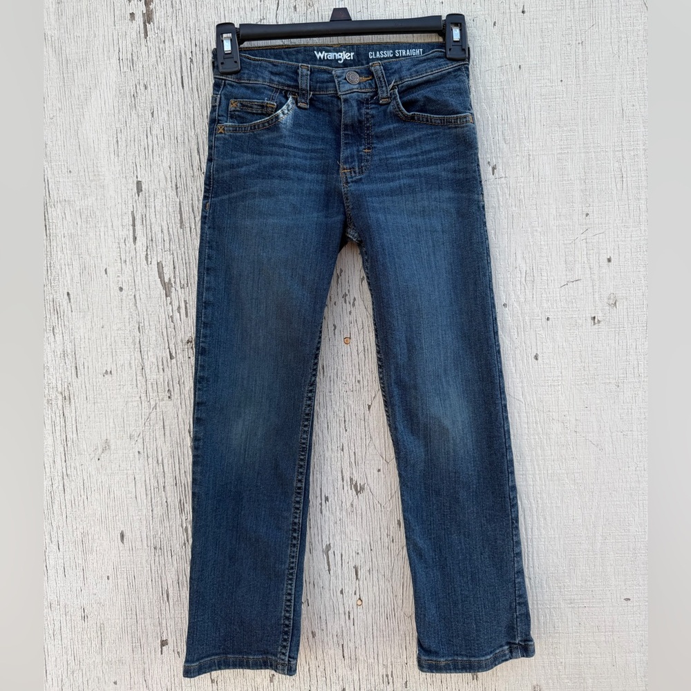 Wrangler Kids Straight Jeans in Deep Indigo Wash